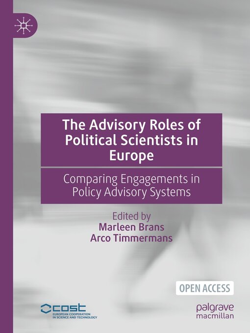 Title details for The Advisory Roles of Political Scientists in Europe by Marleen Brans - Available